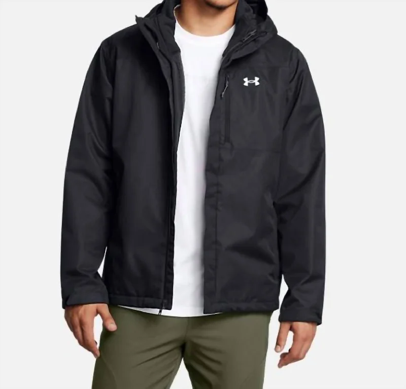 Youthful Street Fashion Porter 3 In 1 Jacket In Black