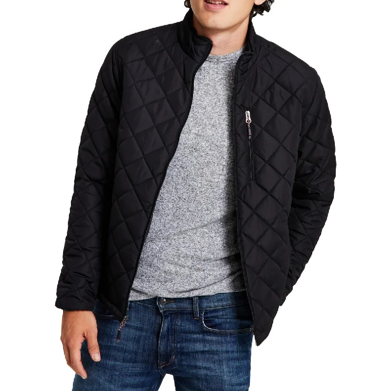 Spiritual Vitality Mens Lightweight Polyester Quilted Coat