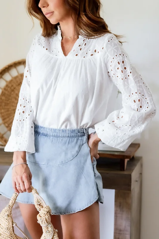 Exquisite Details Mandy Eyelet Blouse