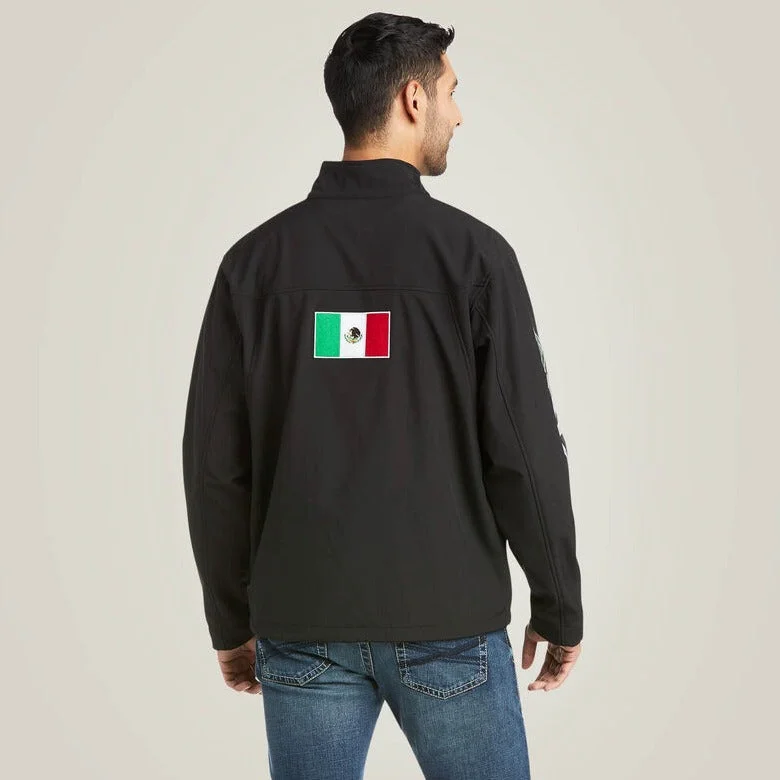 Personalized Clothing Ariat Men's Black New Team Softshell MEXICO Jacket
