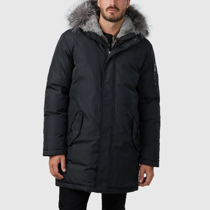 Fashion Selection Pajar Men's Mick Luxury Parka with Rabb it Lined Split Hood