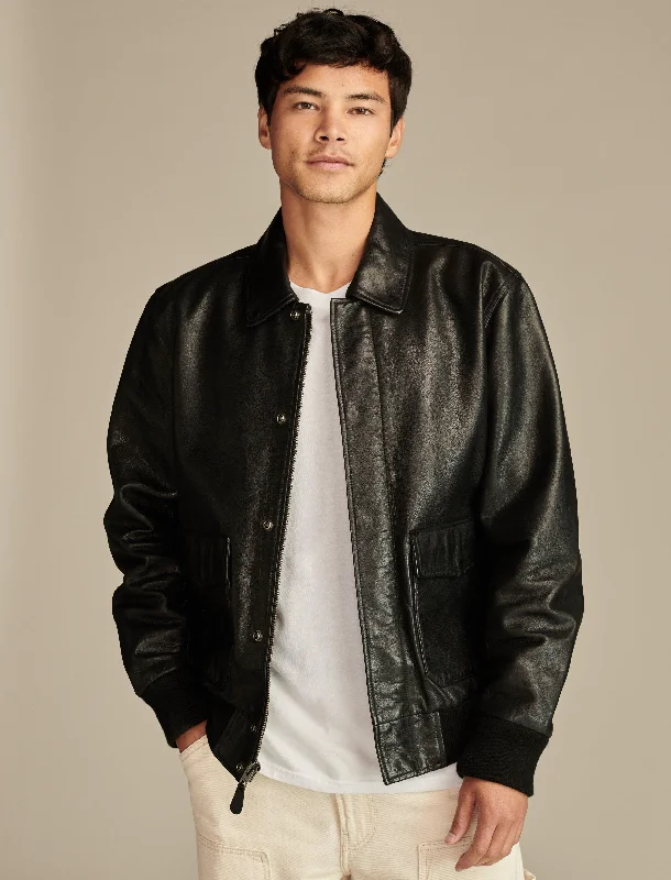 End Of The Year Lucky Brand Men's Cole Hauser G-15 Flight Jacket