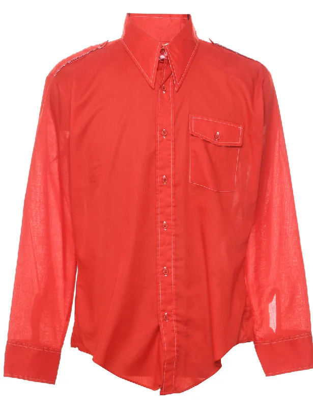 Sweet Girl 1970s Red Shirt - L