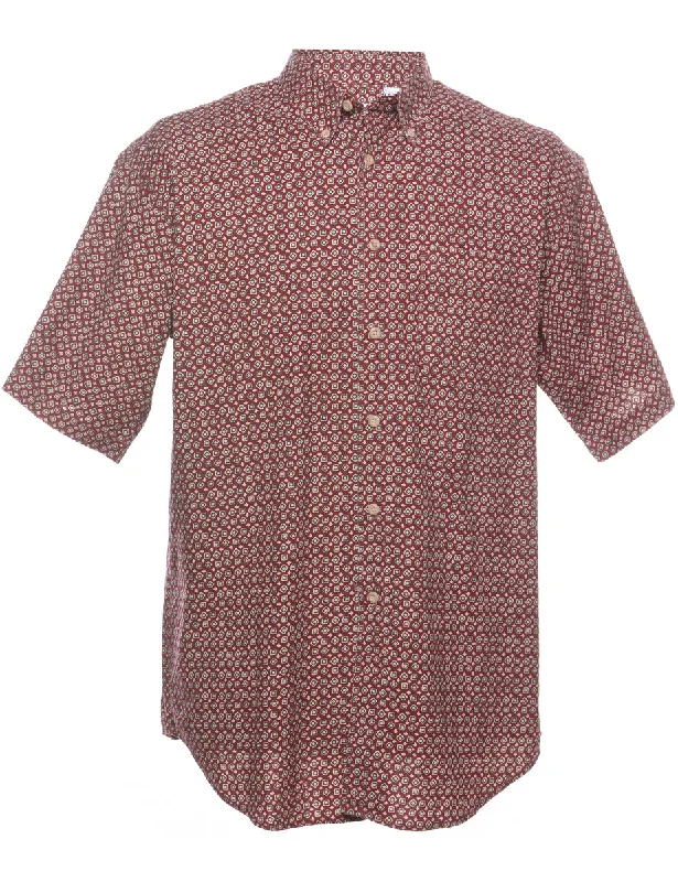 Cozy Street Style 1990s Geometric Pattern Shirt - M