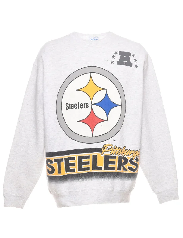 Elegant And Elegant 1990s NFL Pittsburgh Steelers Sports Sweatshirt - XL