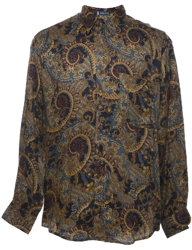 Design And Tailoring 1990s Paisley Print Multi-Colour Shirt - M