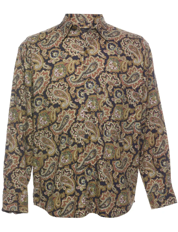 Party Wear 1990s Paisley Print Shirt - M