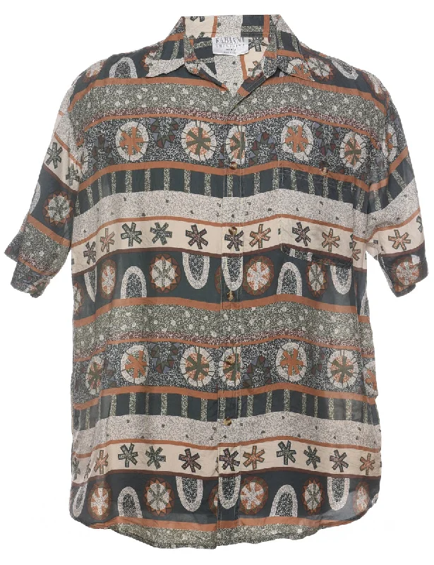 Wandering freely 1990s Short Sleeve Silk Shirt - M