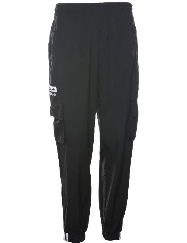 Lace Design Adidas Black & White Contrast Track Pants - W24 L28