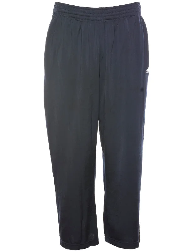 Classic Style Adidas Black & White Contrast Track Pants - W27 L26