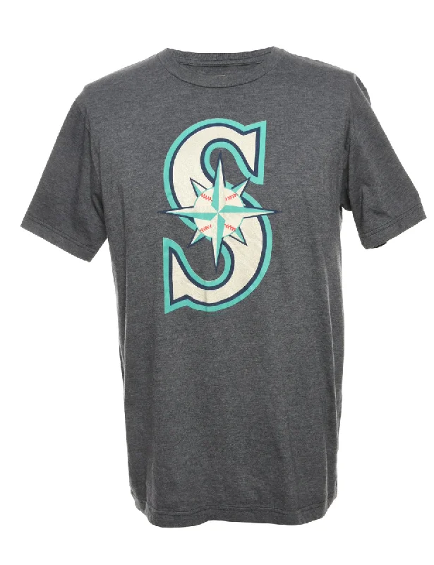 Exquisite Fabrics Baseball Printed T-shirt - M