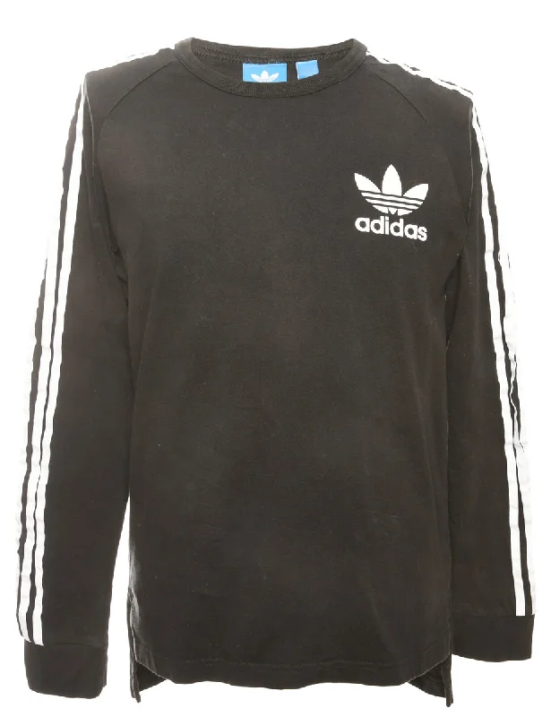 High-quality Fabrics Black Adidas Printed T-shirt - S