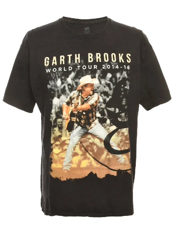 Minimalism Black Garth Brooks Hanes Band T-shirt - L