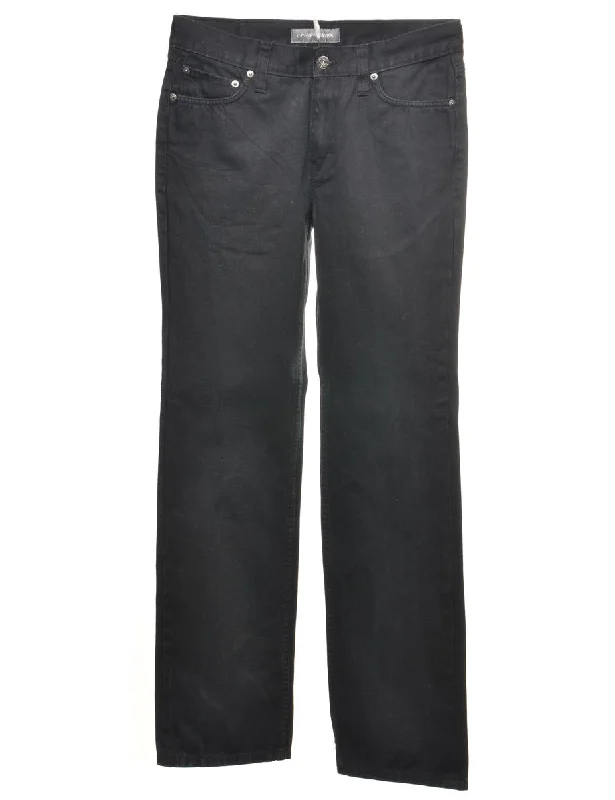 Soft Feel Black Straight Fit Jeans - W31 L33