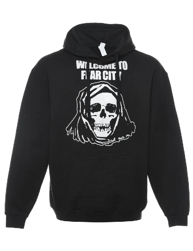 High-quality Design Black Welcome To Fear City Hoodie - L