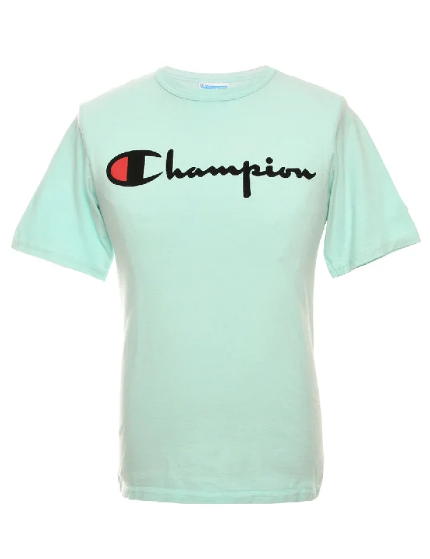 Fresh And Natural Blue Champion Printed T-shirt - S