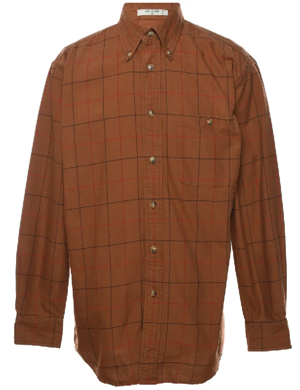 Fashion Elements Brown Checked Shirt - M