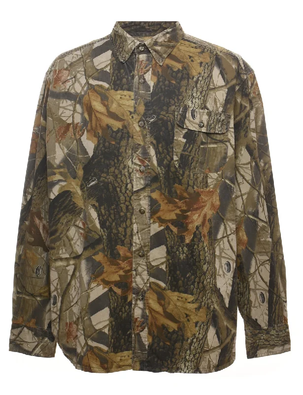 Soft Wearables Camouflage Print Long-Sleeve Shirt - XL