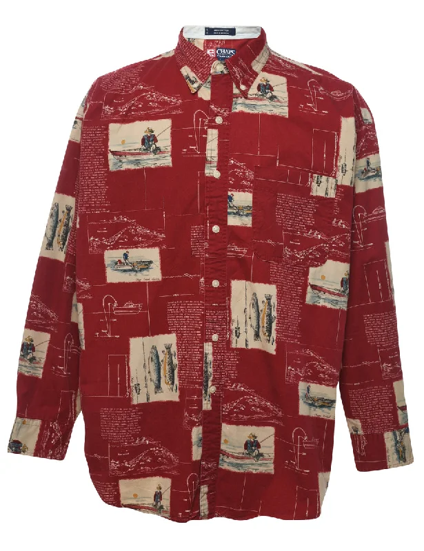 Elegant Wear Chaps Novelty Print Shirt - L