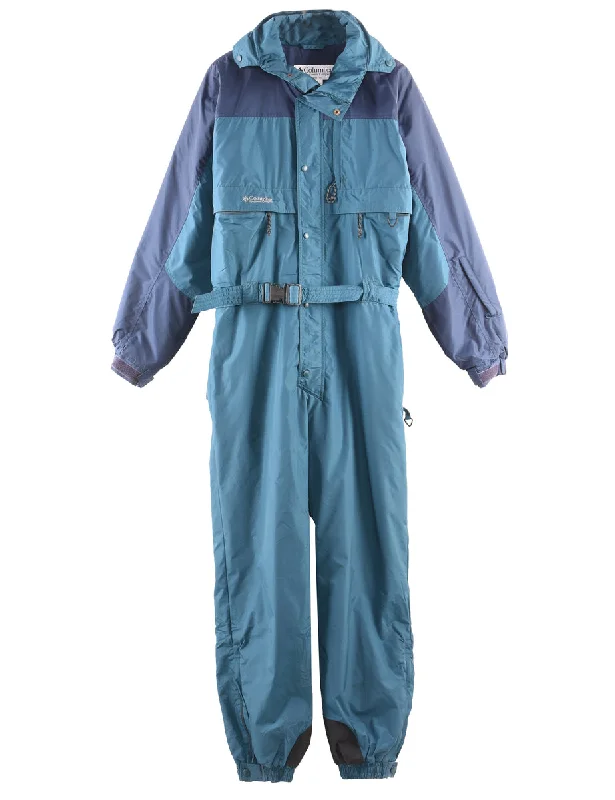 Fashionable In The Times Columbia Blue Ski Suit - L