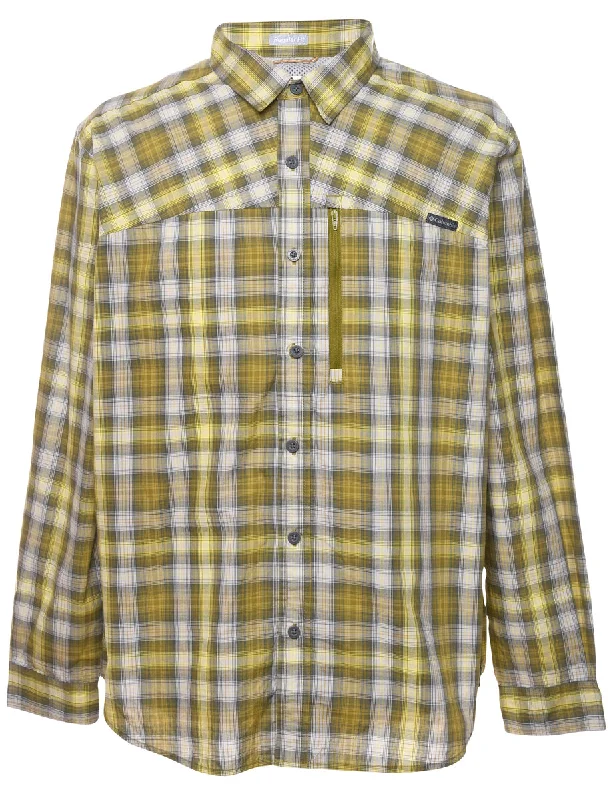Simple Matching Columbia Checked Shirt - L