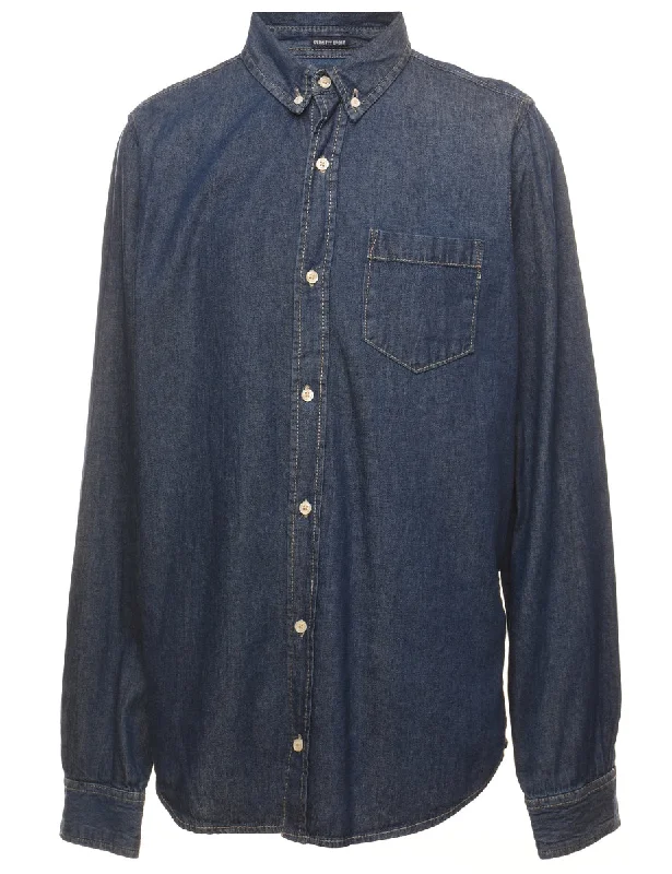 Classic Series Dark Wash Denim Shirt - L