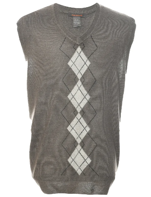 Stylish Ease Dockers Argyle Sweater Vest - XL