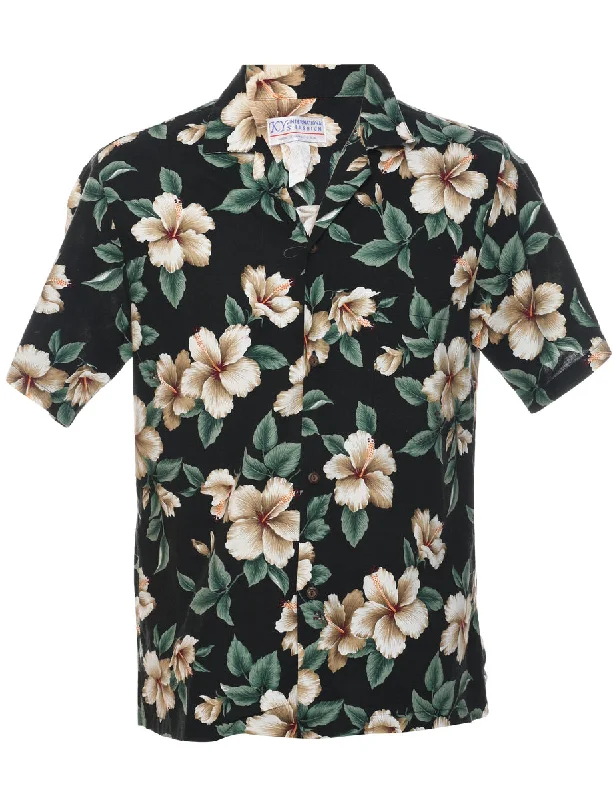 Fashionable Prints Floral Hawaiian Shirt - M