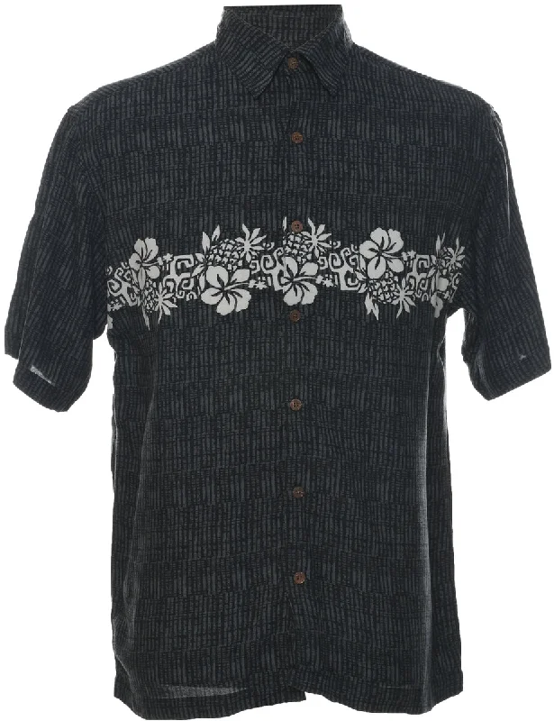 Practical Style Floral Hawaiian Shirt - S
