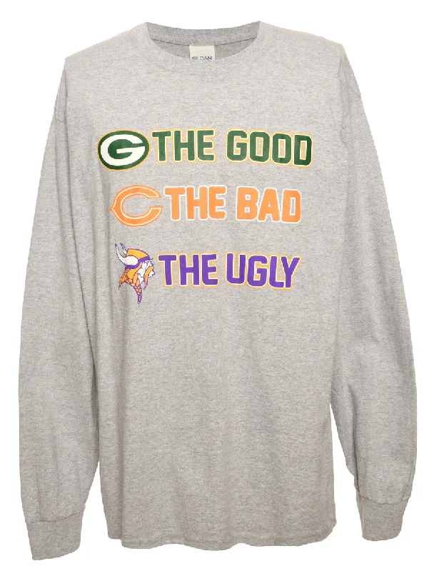 Simple And Comfortable Gildan Printed T-shirt - L