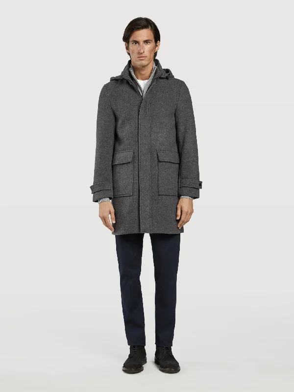 Hooded duffle coat