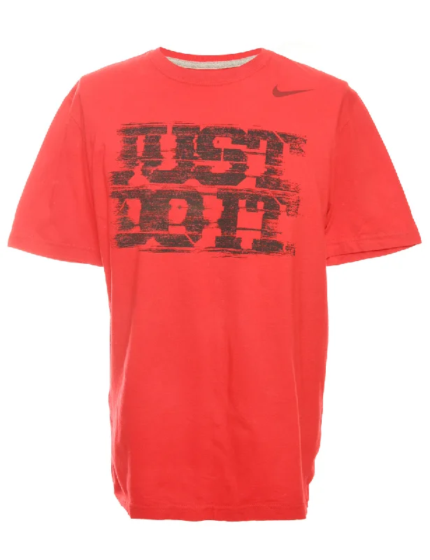 Versatile Items Just Do It Nike Printed T-shirt - M