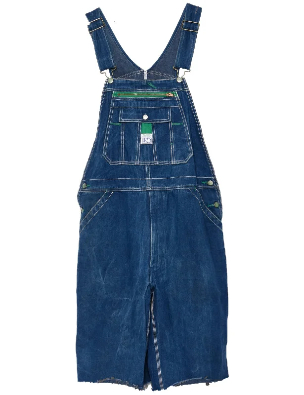 Fashionable Comfort Liberty Dark Wash Dungaree Salopettes - L