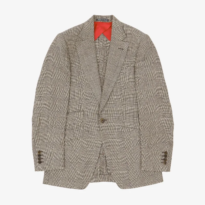 Linen Prince of Wales Barchetta Signature Blazer