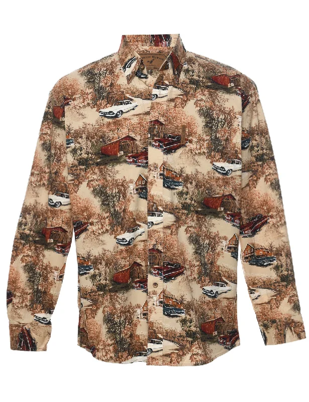 Celebrity Picks Long Sleeved Printed Shirt - M