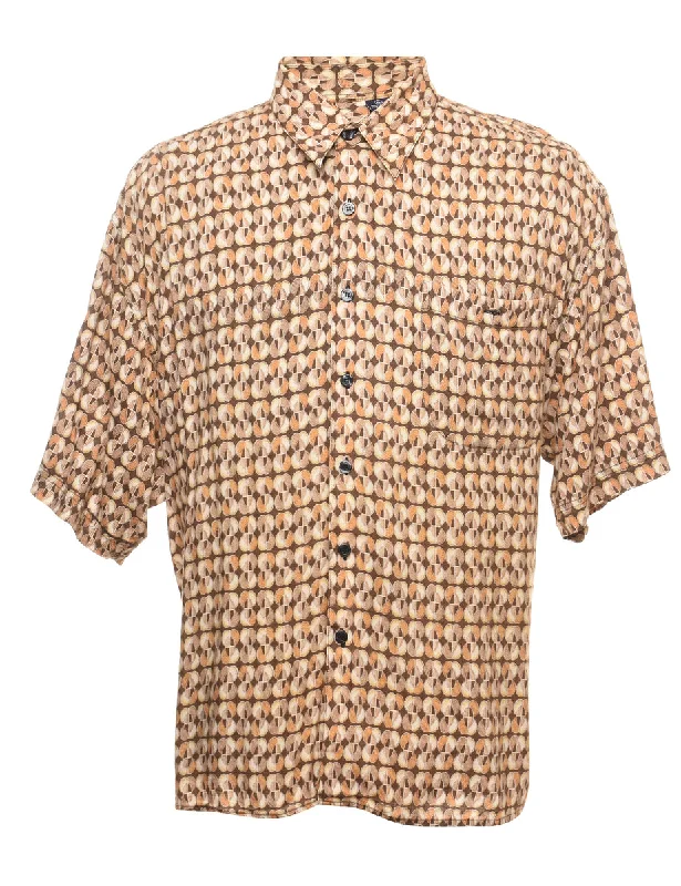 Easy Chic Wear Multi-colour 1970s Style Short Sleeve Shirt - XL