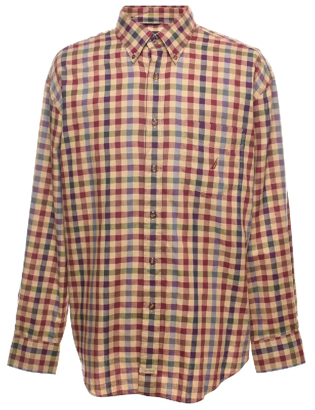 Comfy Chic Wear Nautica Checked Multi-Colour Shirt - XL