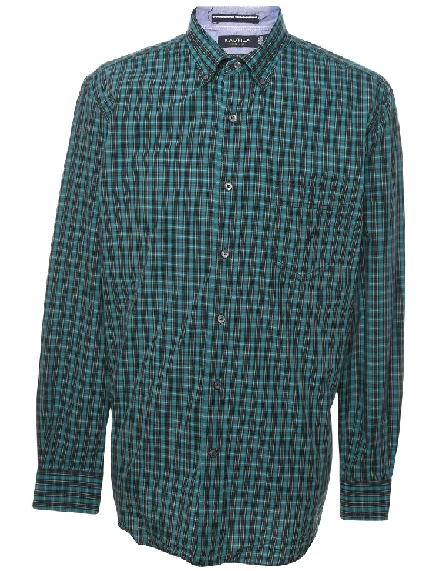 Comfortable And Cold-proof Nautica Checked Shirt - L