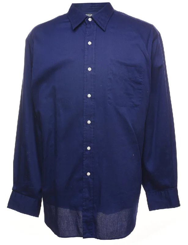 Easy-to-Wear Navy Classic Shirt - XL