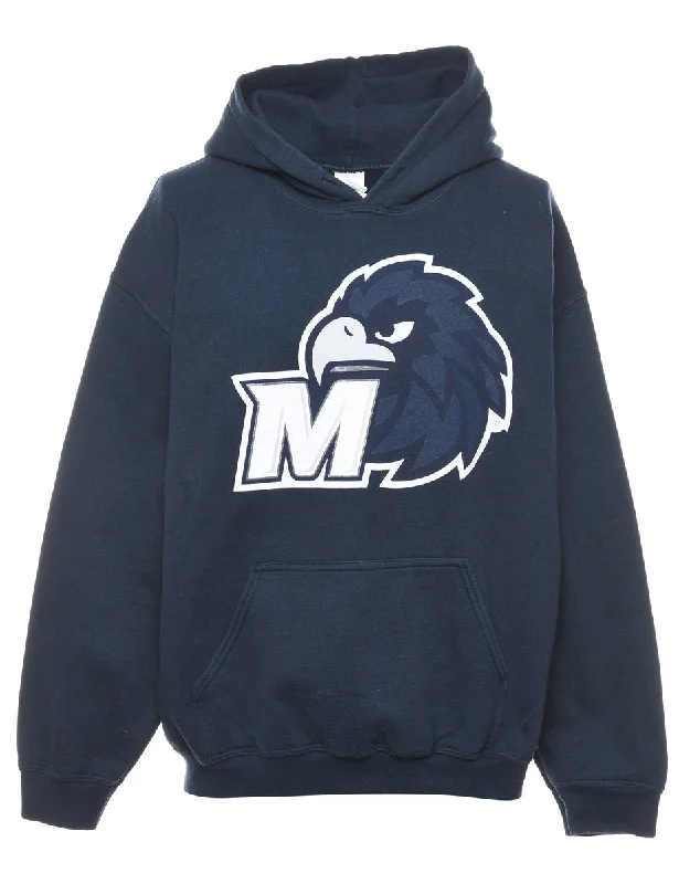 Personal Design Navy Hoodie - L