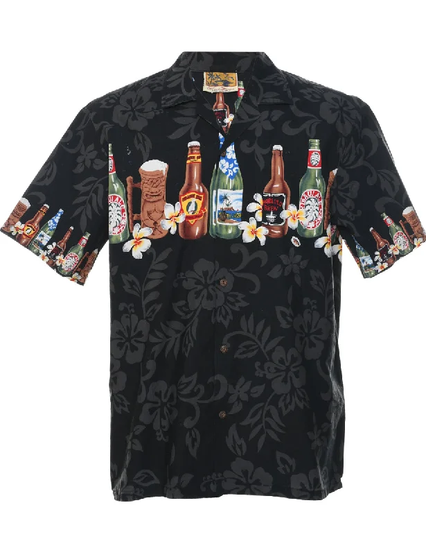 Perfect Tailoring Novelty Print Hawaiian Shirt - L