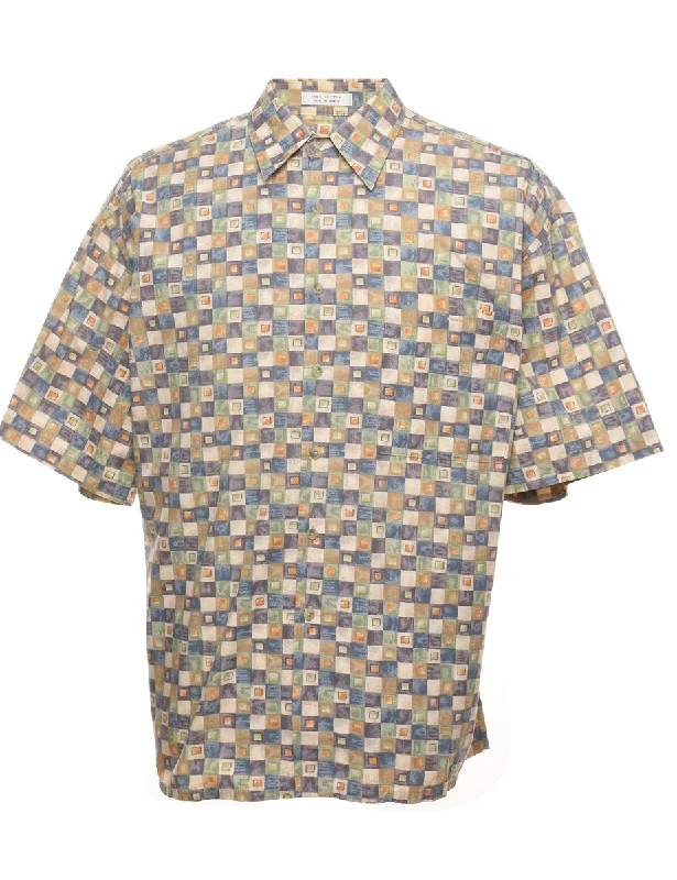 Cozy Lifestyle Pierre Cardin Multi-Colour Geometric Print Shirt - XL
