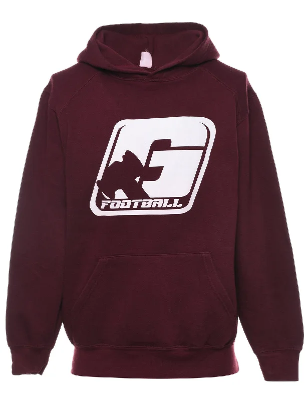 Luxury Classic Plum Football Hoodie - S
