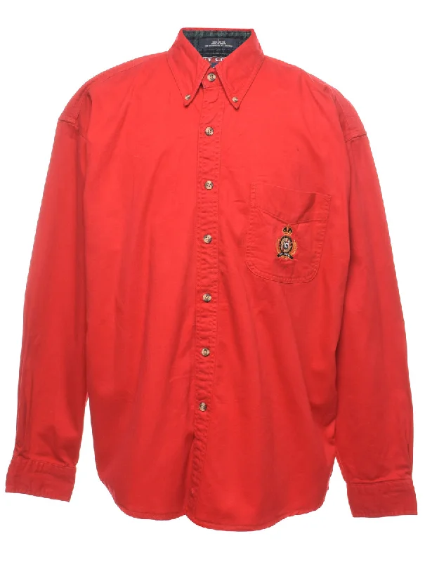 Unique Design Red Shirt - L
