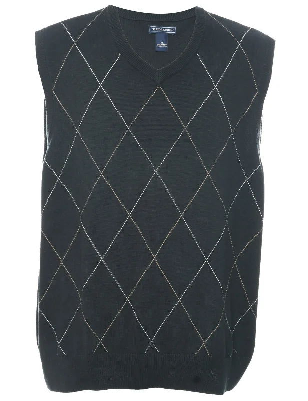 Light Comfort Saddlebred Argyle Sweater Vest - XL