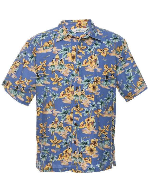 Basic Version Short Sleeve Hawaiian Shirt - L
