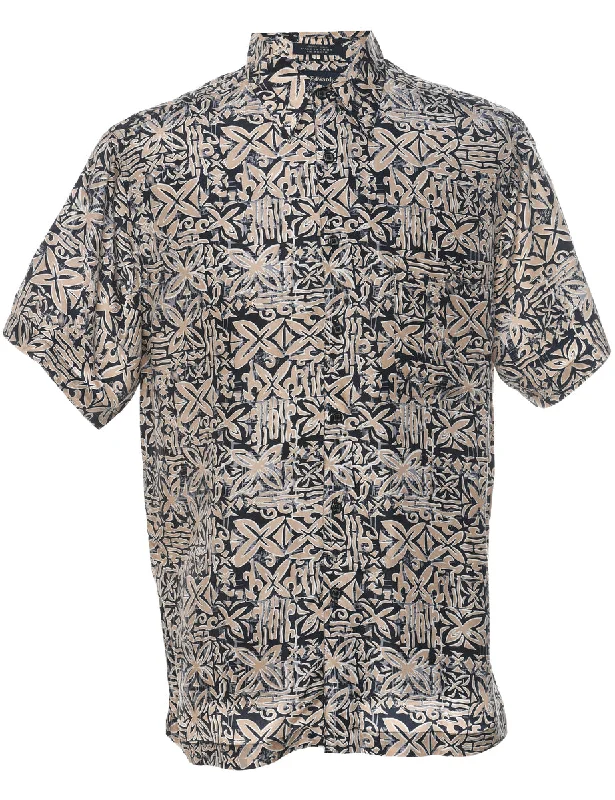 Personalized Series Silk Hawaiian Shirt - M