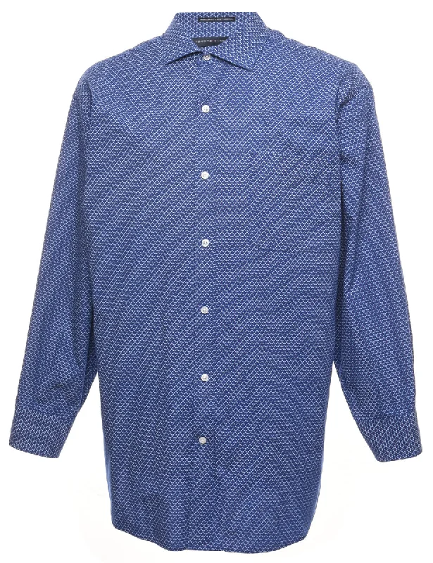 Everyday Outfits Tommy Hilfiger Blue Patterned Shirt - XL