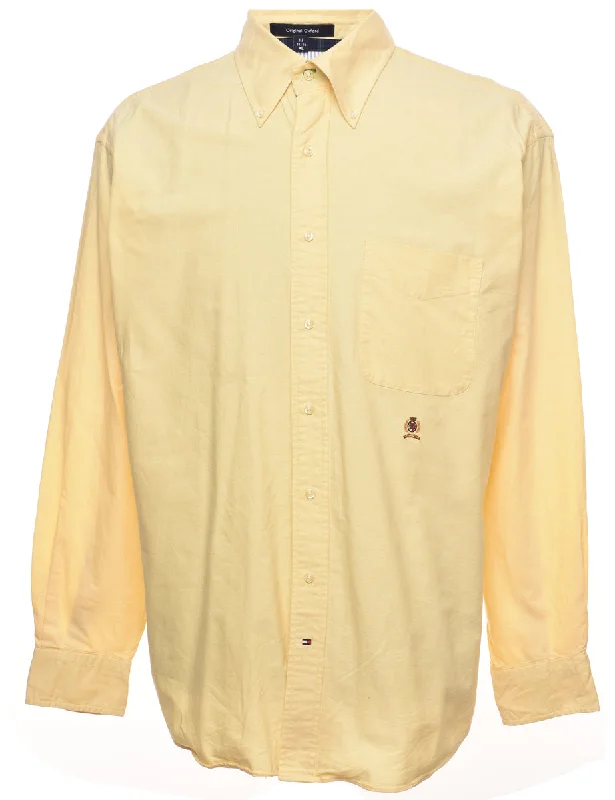 Elegant Fit Tommy Hilfiger Long-Sleeve Pale Yellow Shirt - XL