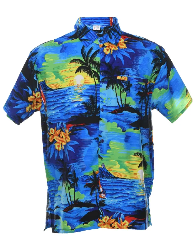 Youthful Vitality Tropical Hawaiian Shirt - M